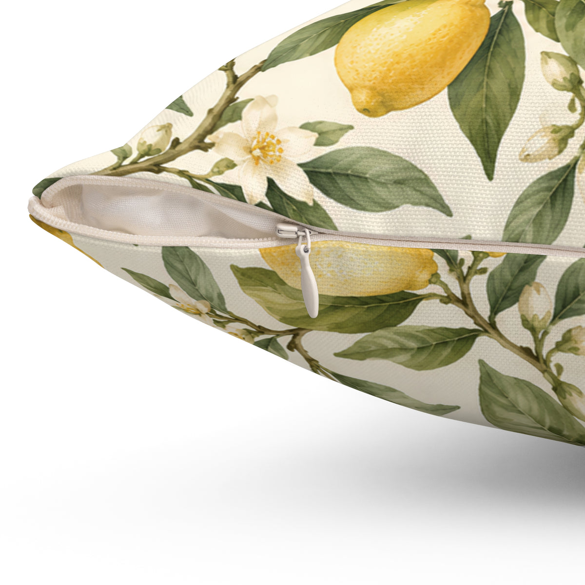 Lemon Grove Decorative Pillow – Botanical Citrus Throw Cushion