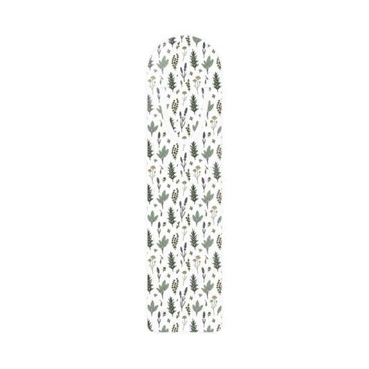 Floral Herb Pattern Metal Bookmark — Botanical Lavender & Sage Page Marker