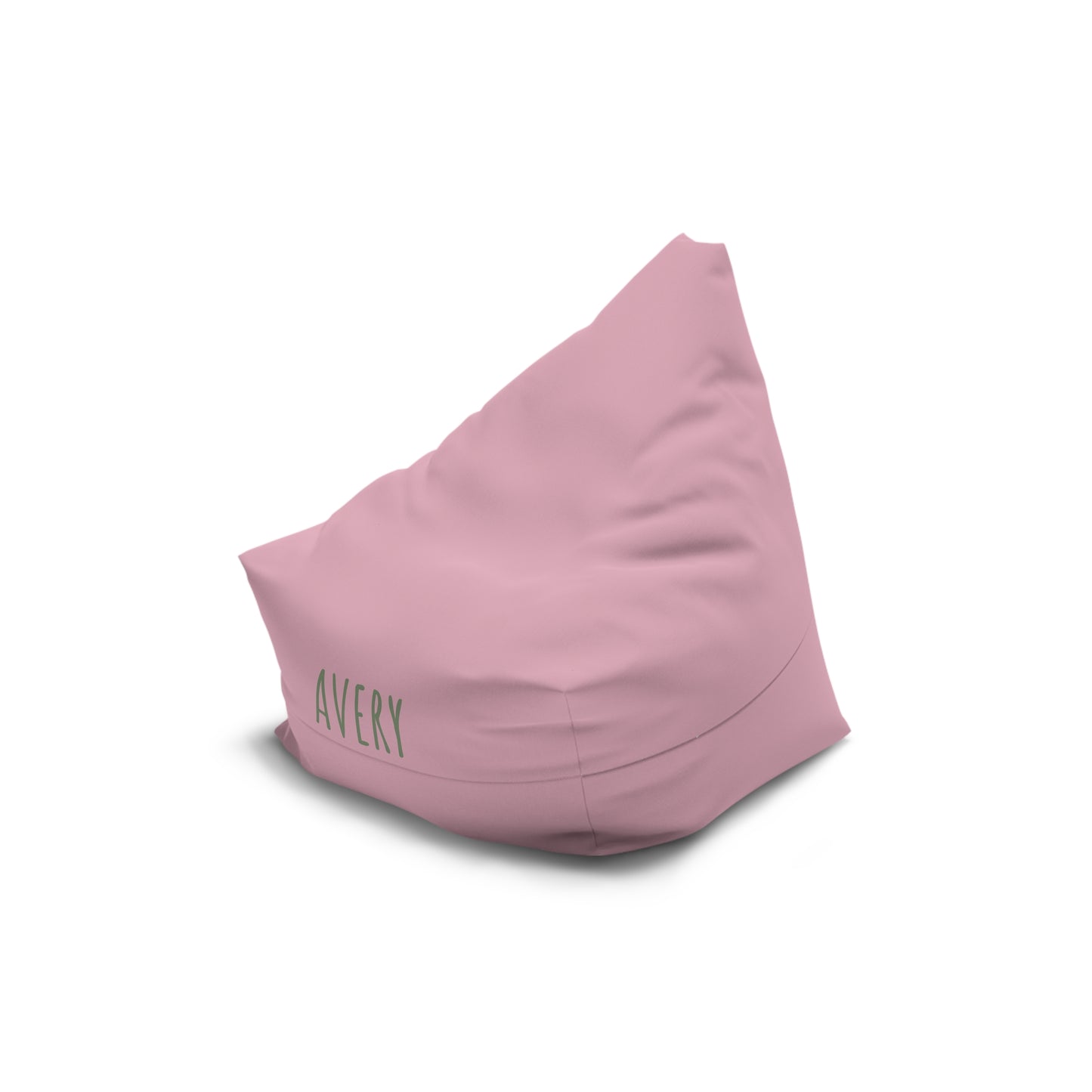 Personalized Pink Bean Bag Cover — Custom Name Avery Kids Lounger