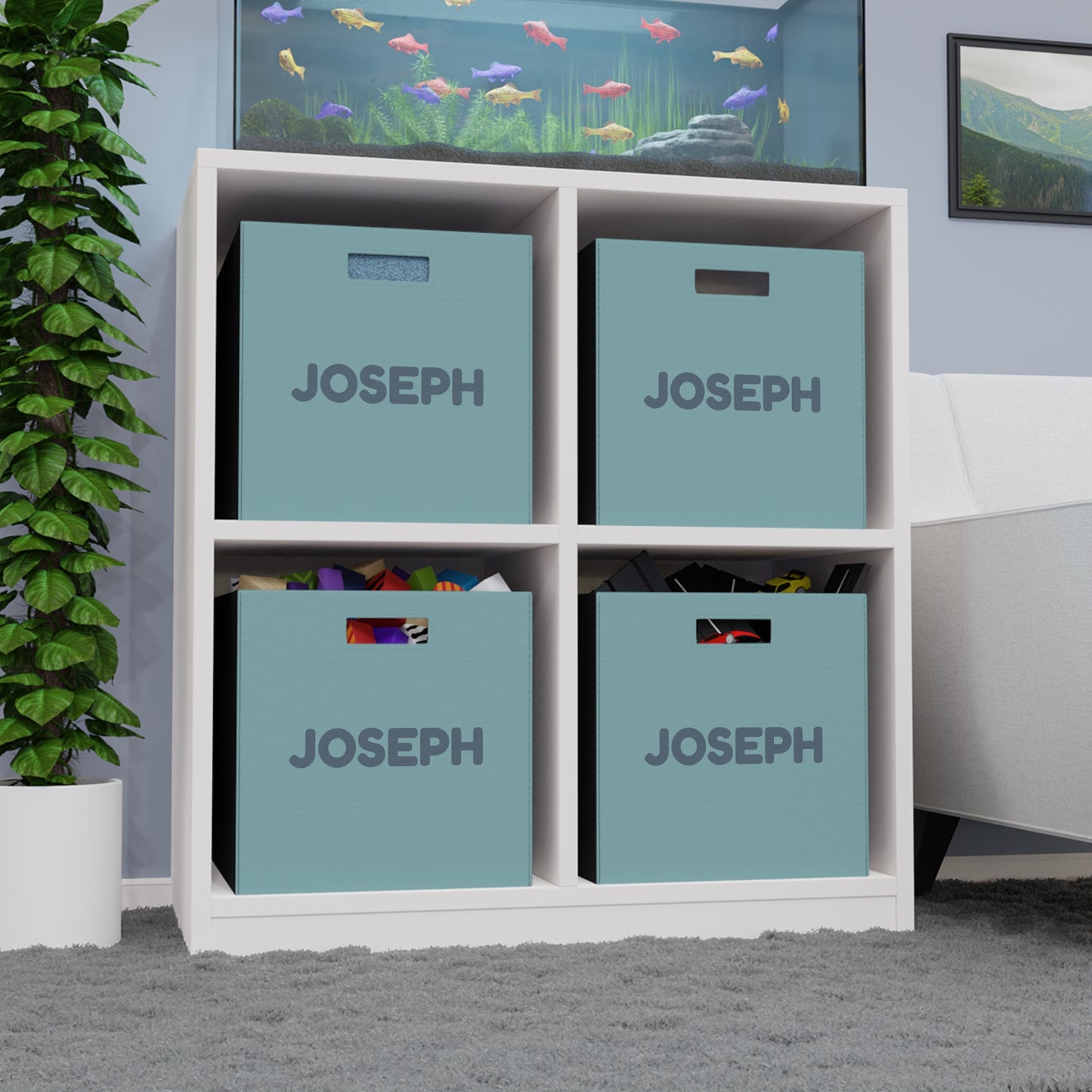 Personalized Felt Storage Box — Custom Name Nursery & Toy Organizer