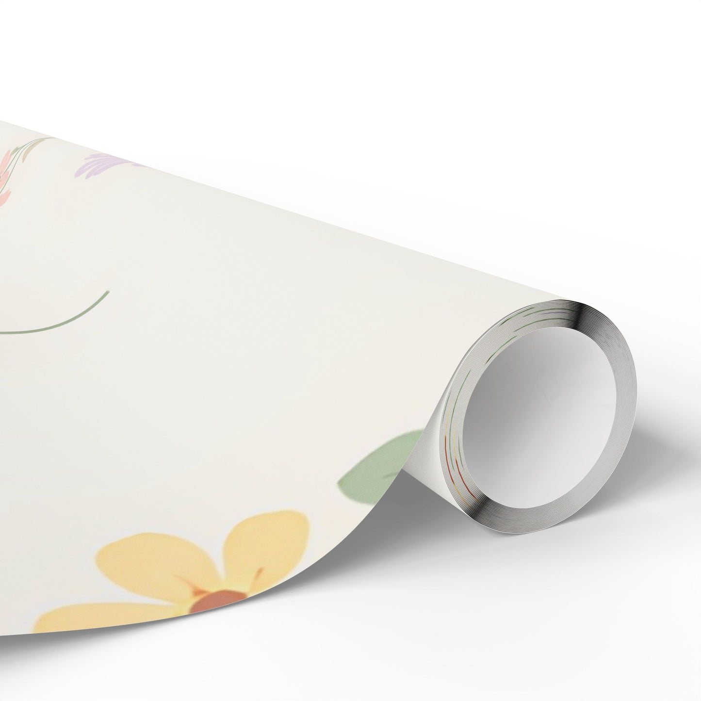 Floral Autumn Leaves Wrapping Paper Roll — Delicate Fall Gift Wrap