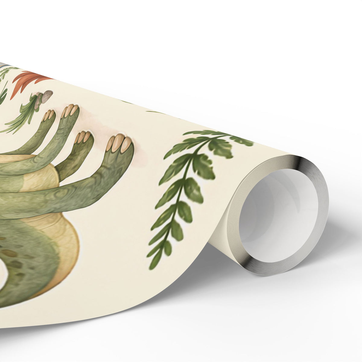 Dinosaur Wrapping Paper Roll — Cute Watercolor Dino Gift Wrap