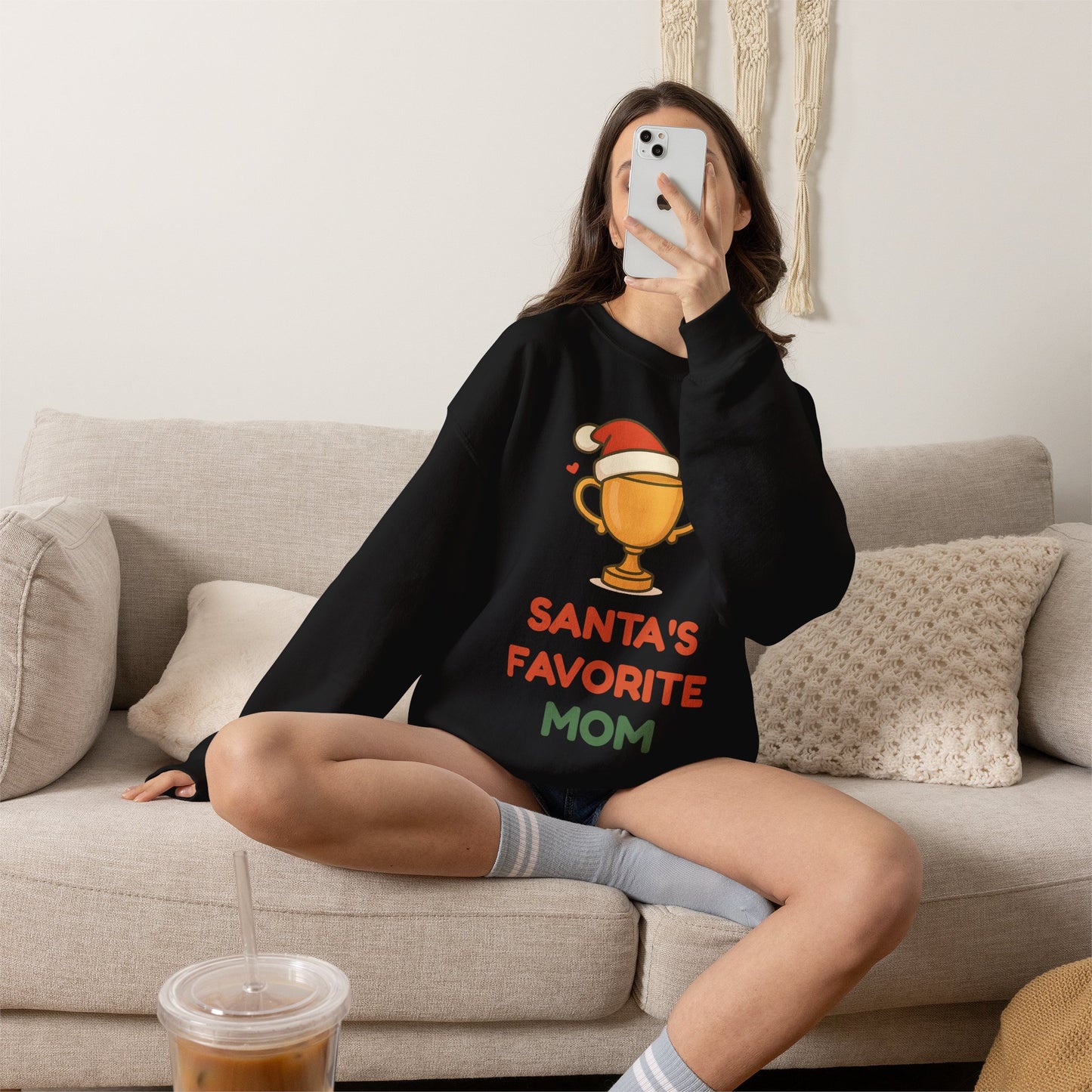 Santa's Favorite 'Mom' Sweatshirt