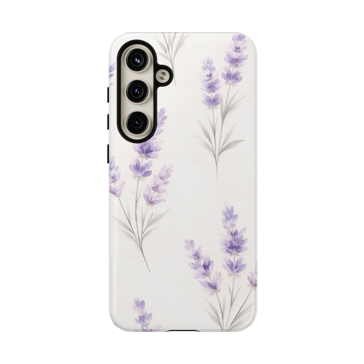 Lavender Floral Phone Case — Protective Tough Case with Purple Botanical Print