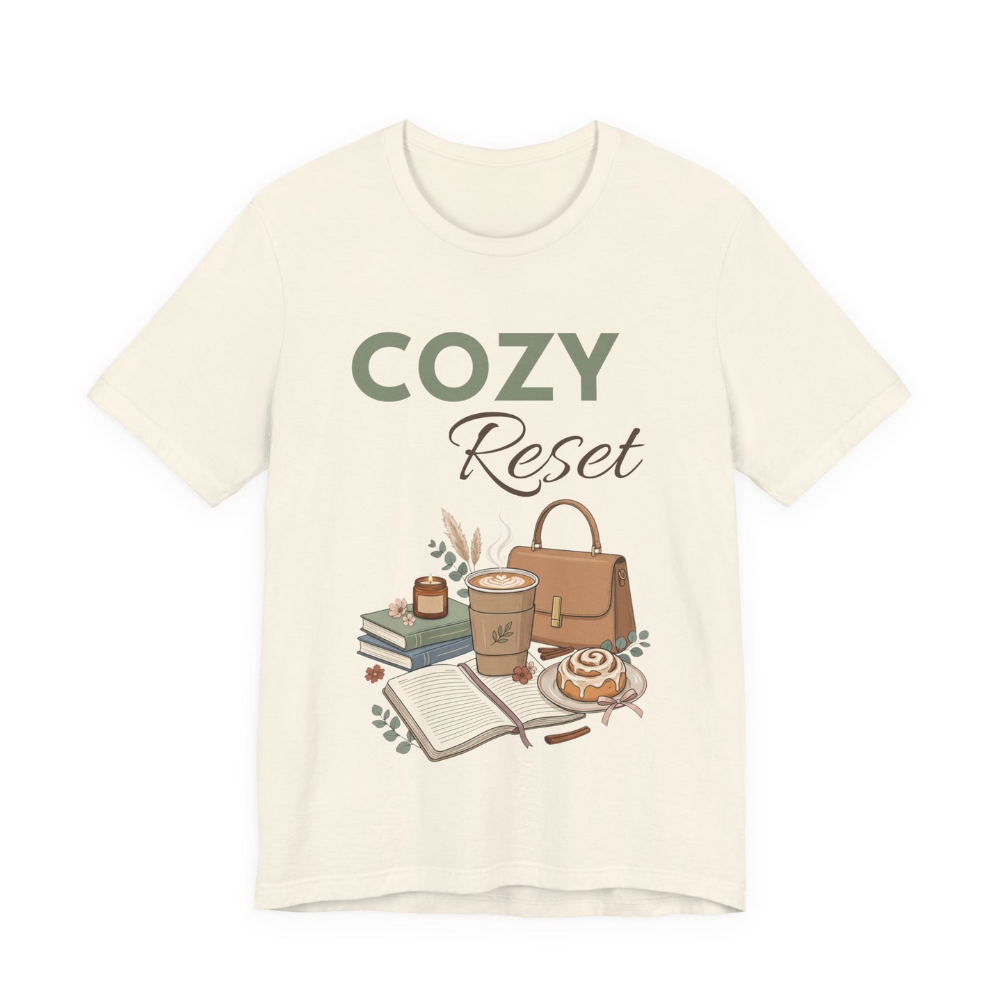 Cozy Reset T-Shirt – Cozy Coffee, Books & Hygge Relaxation Tee