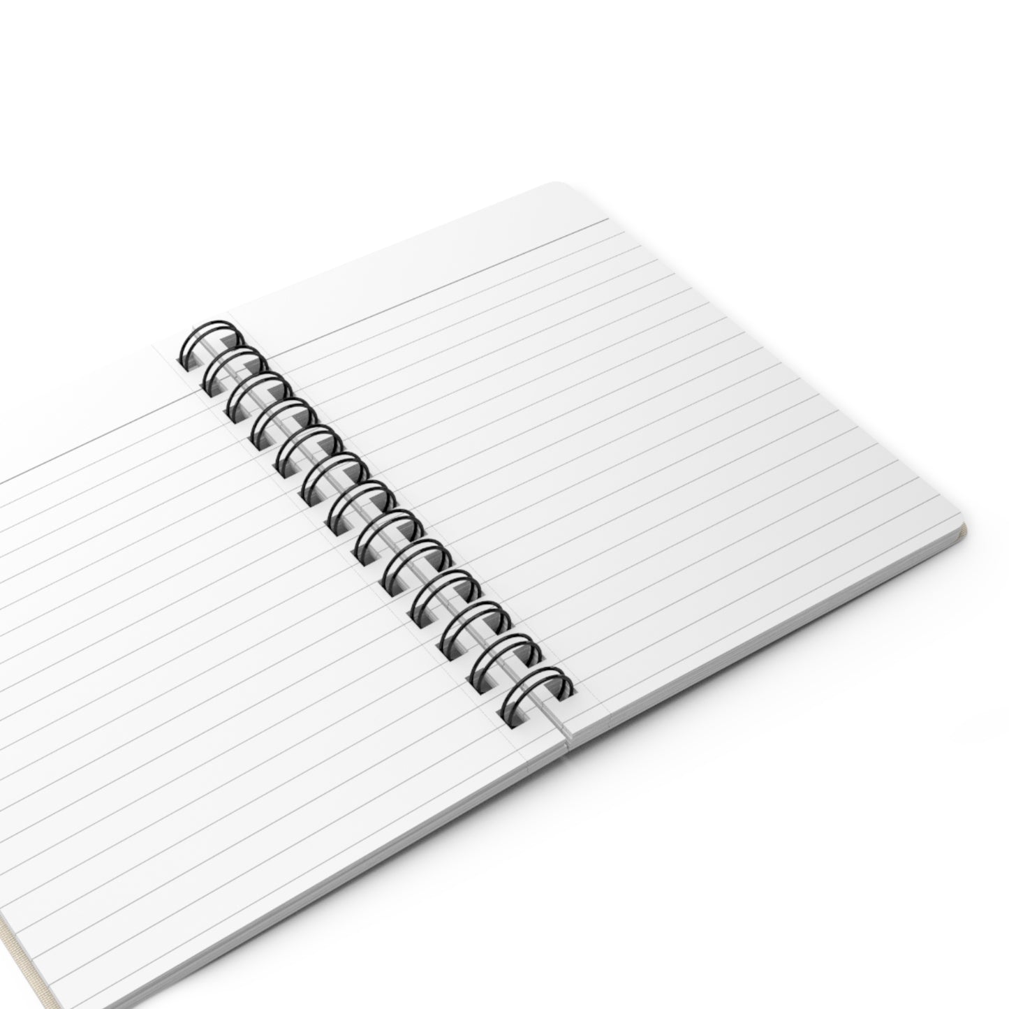 Striped Spiral Journal — Blue Neutral Vintage Notebook