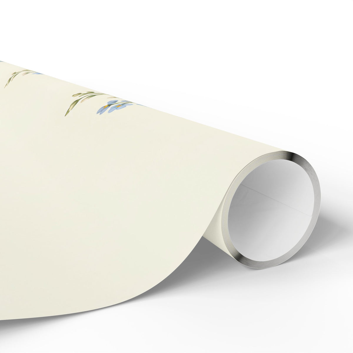 Floral Vintage Wrapping Paper Roll — Soft Cream Peony & Wildflower Gift Wrap