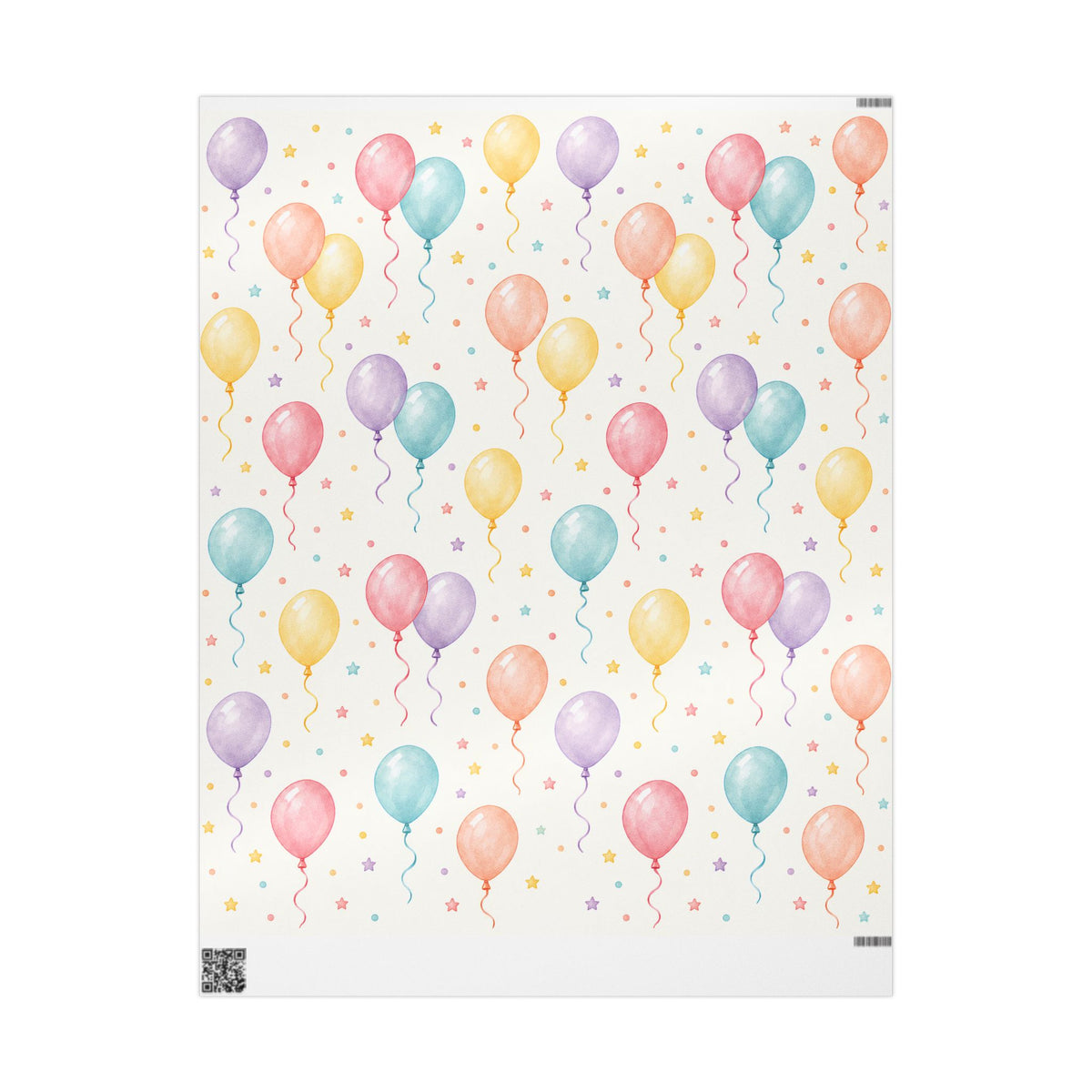 Balloon Confetti Wrapping Paper