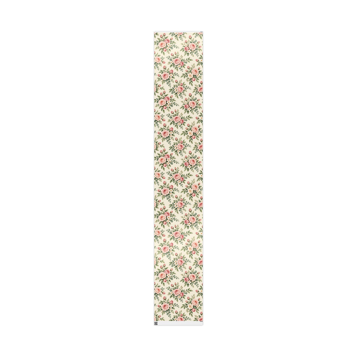 Floral Rose Wrapping Paper Roll — Vintage Pink Garden Gift Wrap