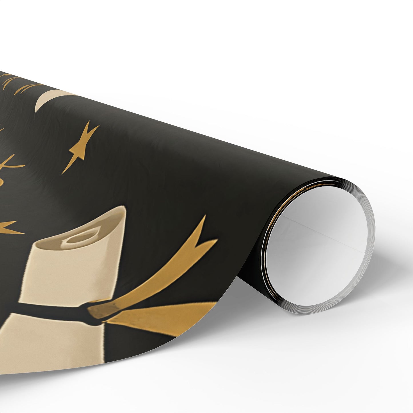 Graduation Celebration Wrapping Paper – Diplomas, Caps & Gold Laurel Accents