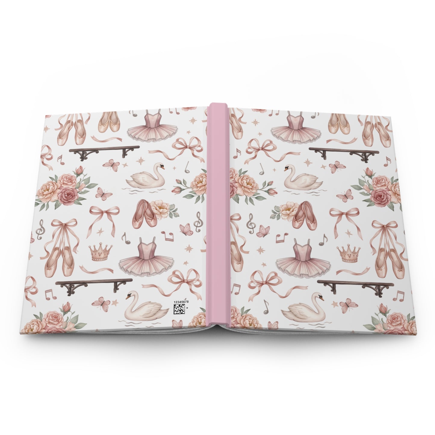 Ballet Dreams Hardcover Journal — Swan, Tutu & Pointe Shoe Notebook