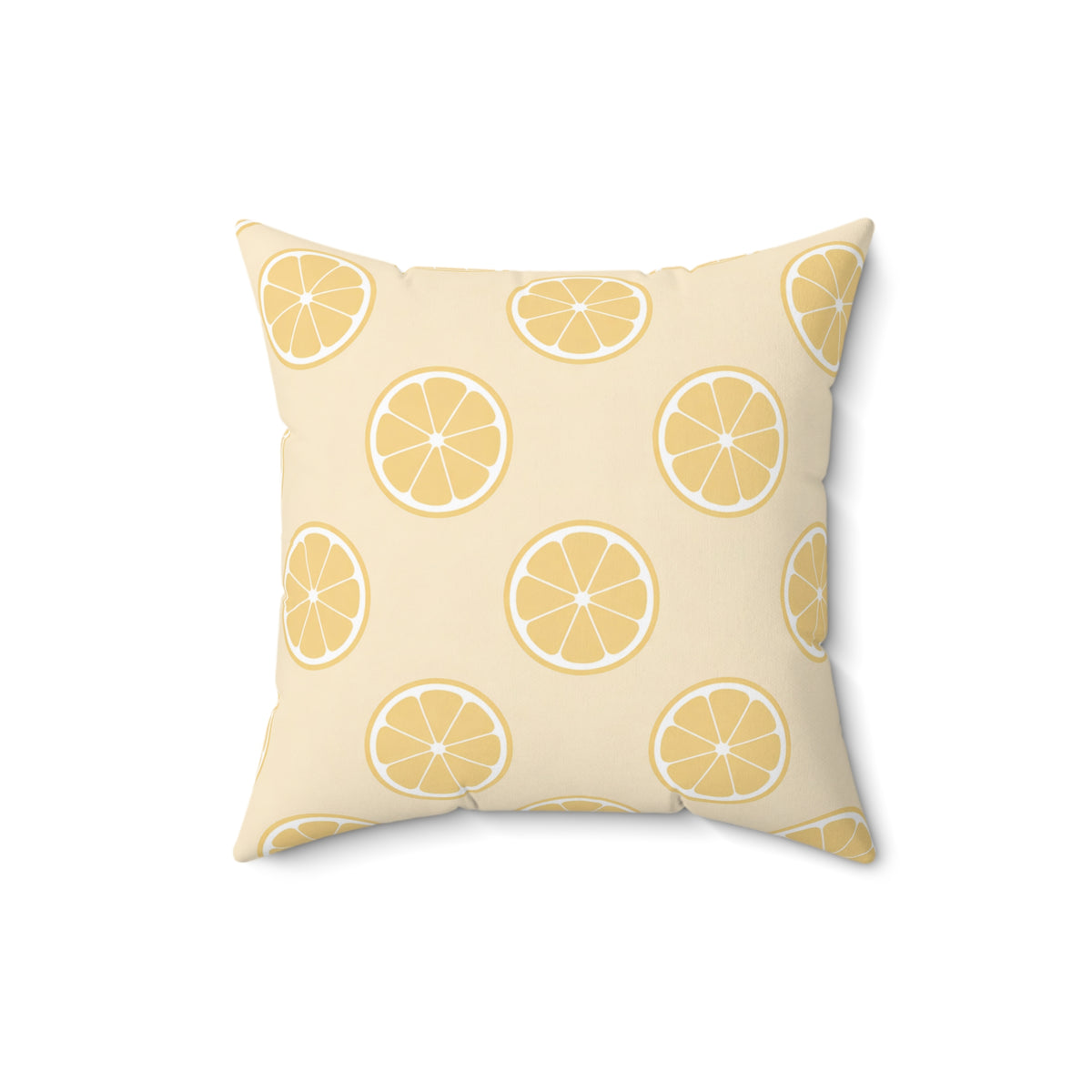 Lemon Slice Decorative Pillow — Sunny Citrus Pattern Throw Pillow