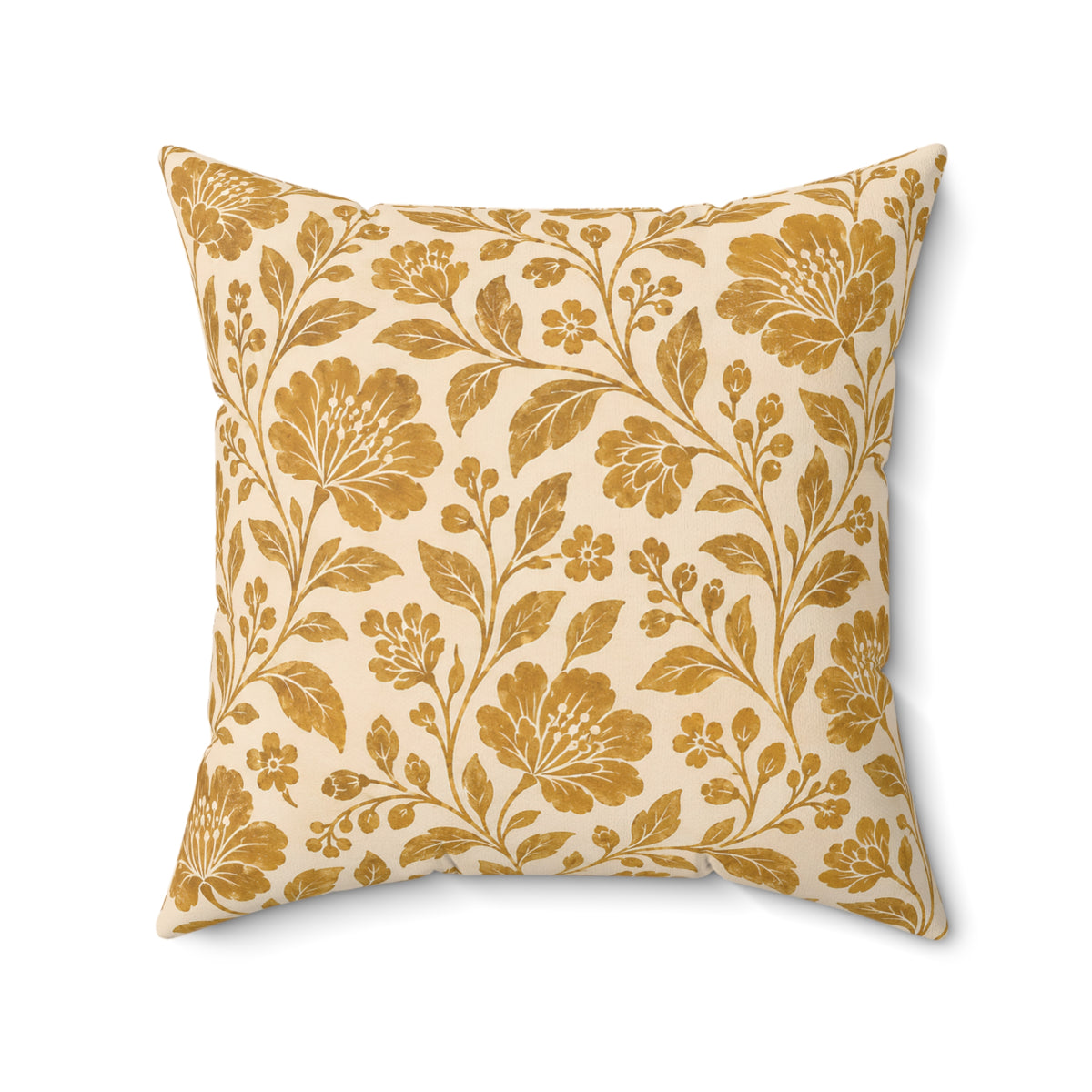 Vintage Floral Botanical Square Pillow