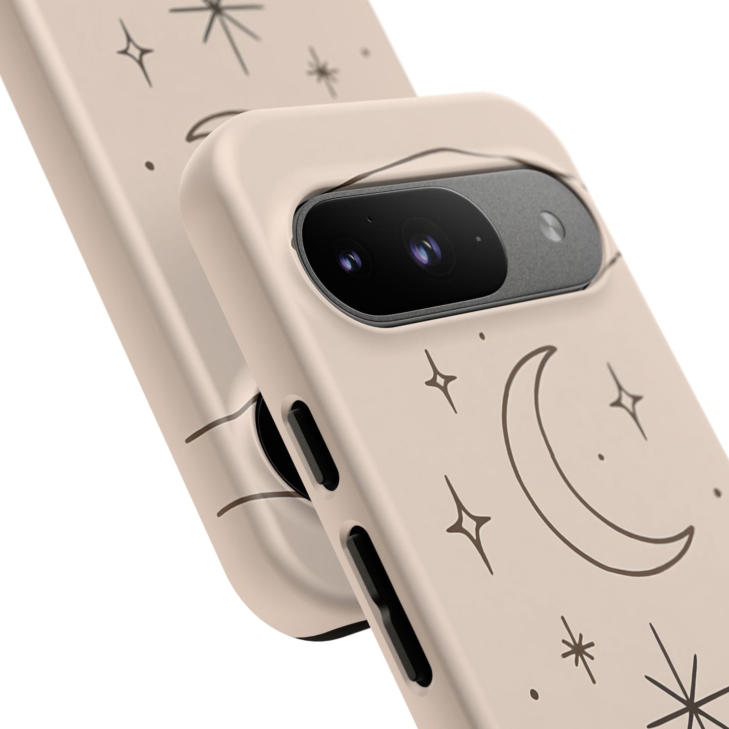 Mystic Minimalist Hands & Moon Phone Case – Celestial Line Art Design