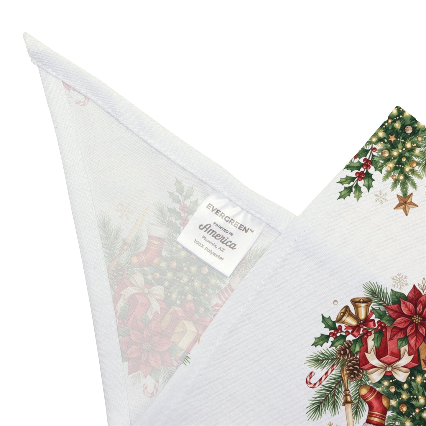 Christmas Floral Pet Bandana — Festive Holiday Bouquet Dog Scarf
