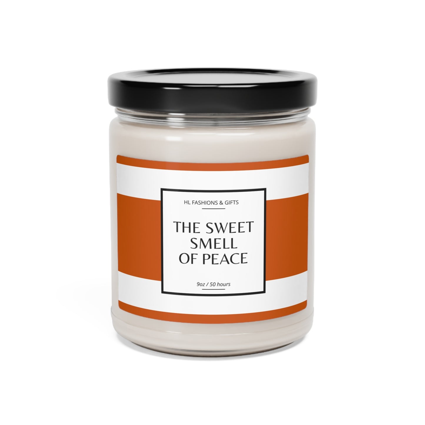 The Sweet Smell of Peace Soy Candle - Burnt Orange Label