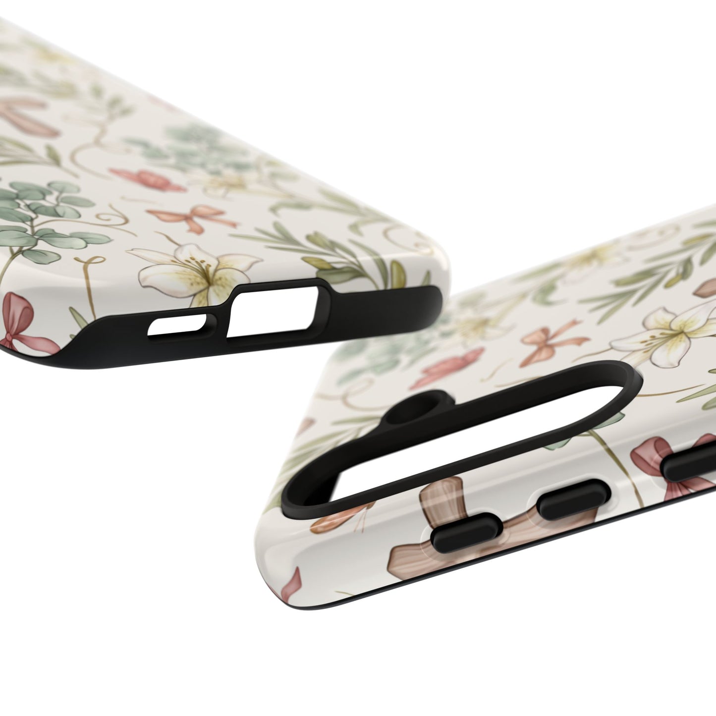 Floral Cross Tough Phone Case – Faith-Inspired Protective iPhone Cover