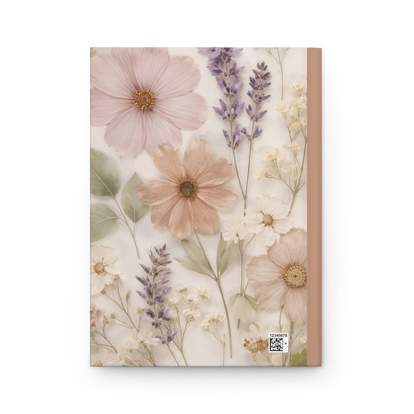 Floral Hardcover Journal — Vintage Dried Flowers & Lavender Notebook