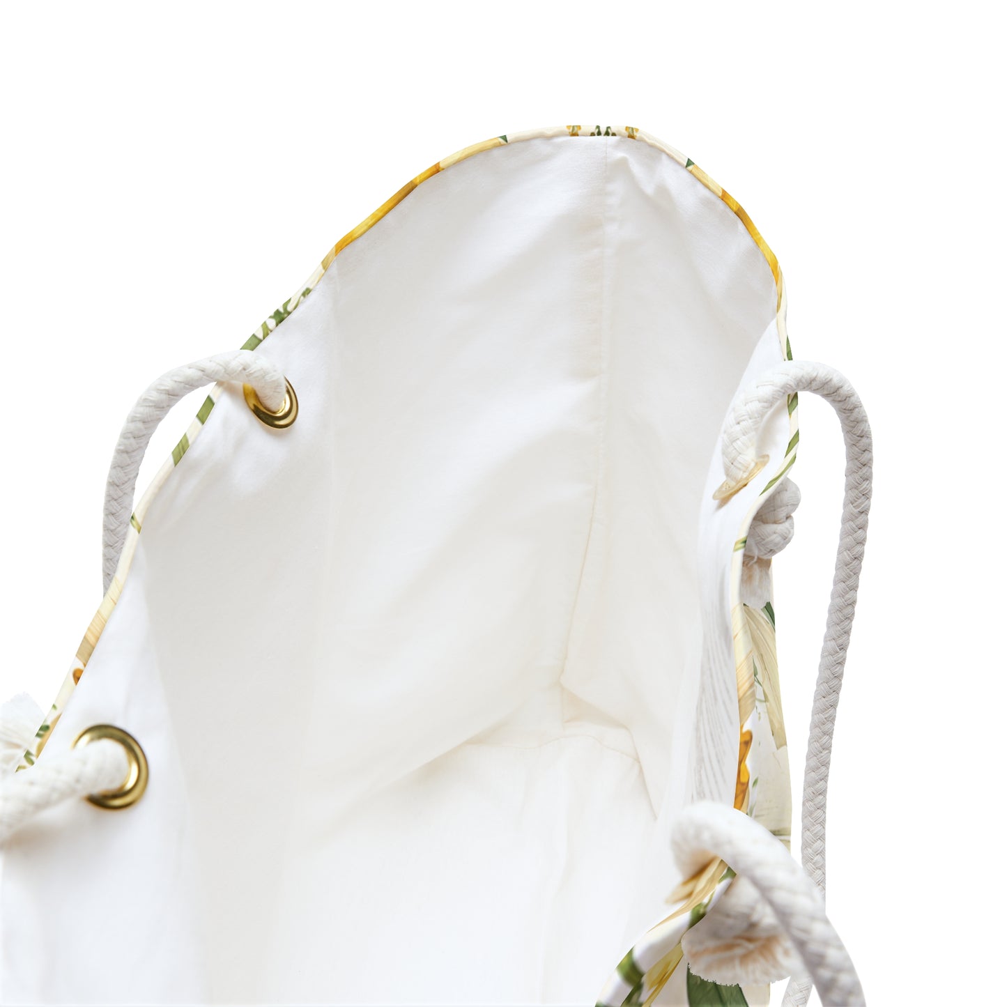 Daffodil Floral Weekender Bag — Yellow Spring Flower Travel Tote