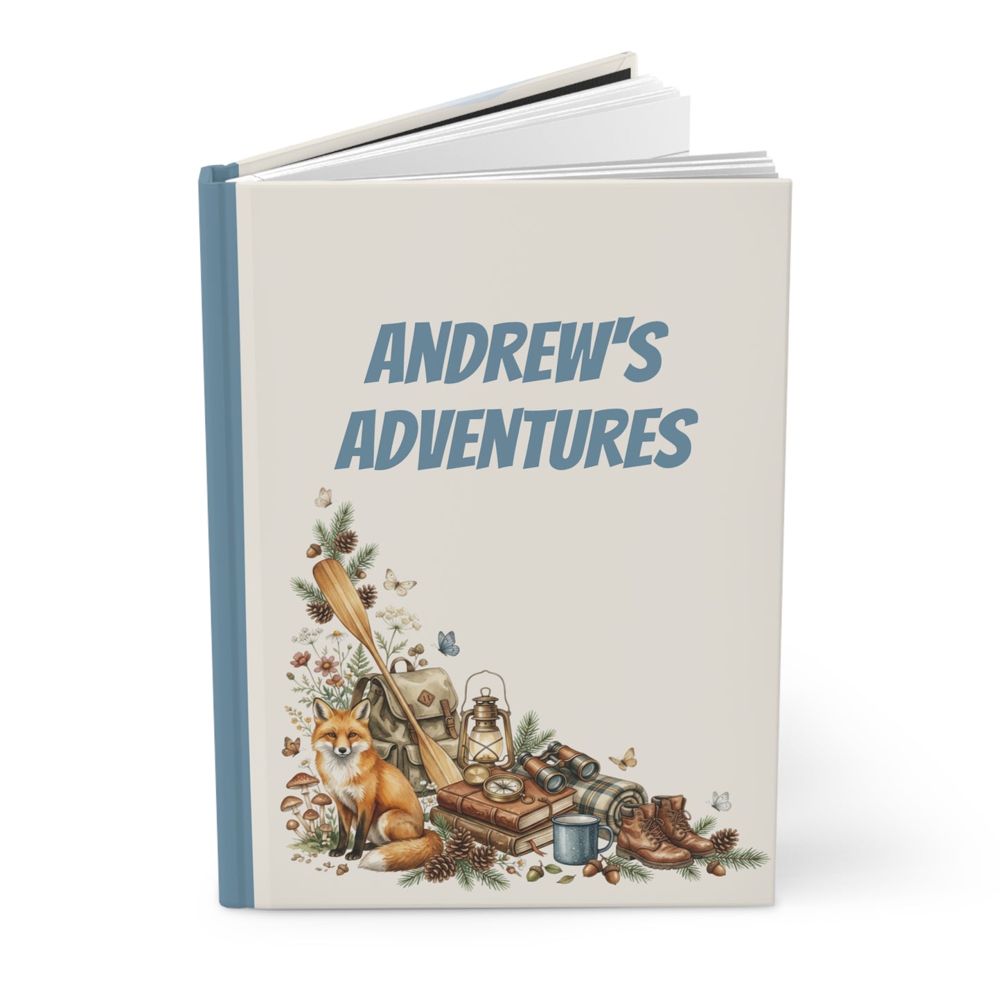 Personalized Adventure Journal — “Andrew’s Adventures” Hardcover Travel Notebook