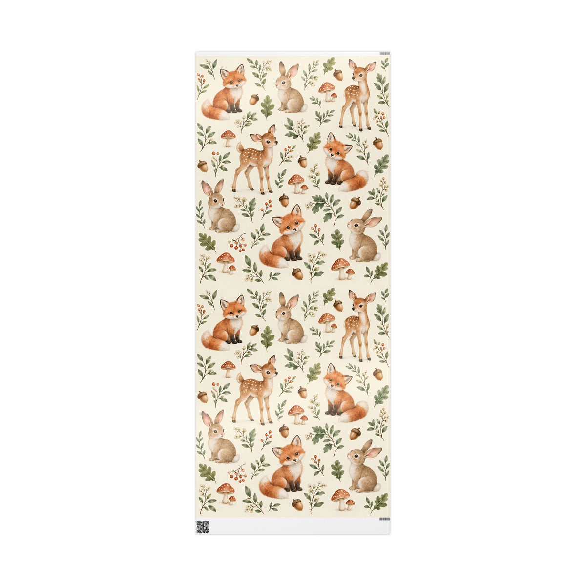 Fox & Foliage Wrapping Paper Roll — Autumn Woodland Gift Wrap