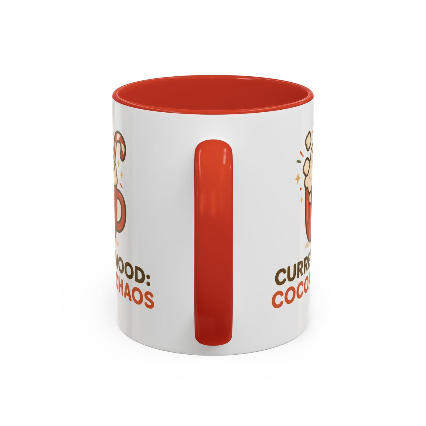 Current Mood: Cocoa & Chaos Holiday Mug – Festive Hot Cocoa Coffee Cup, 11oz & 15oz Ceramic