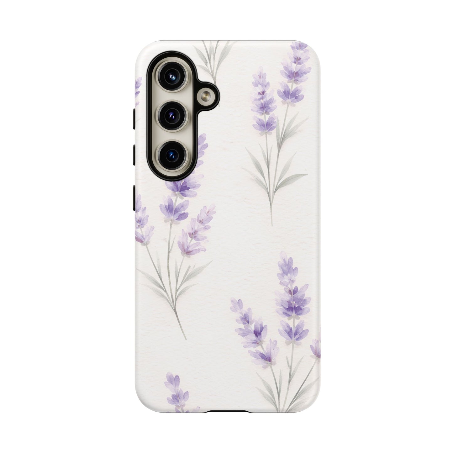 Lavender Floral Phone Case — Protective Tough Case with Purple Botanical Print
