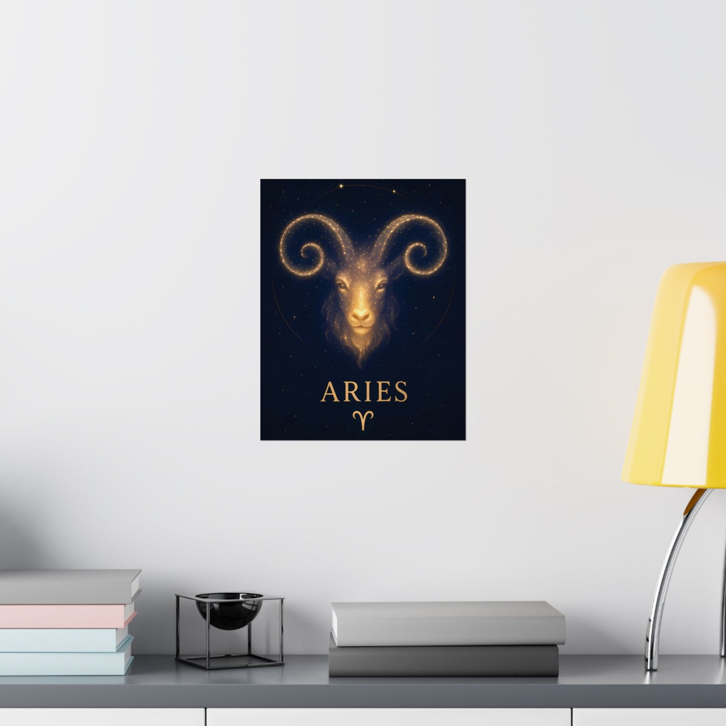 Aries Zodiac Constellation Matte Poster – Celestial Astrology Wall Art Print (Multiple Sizes)