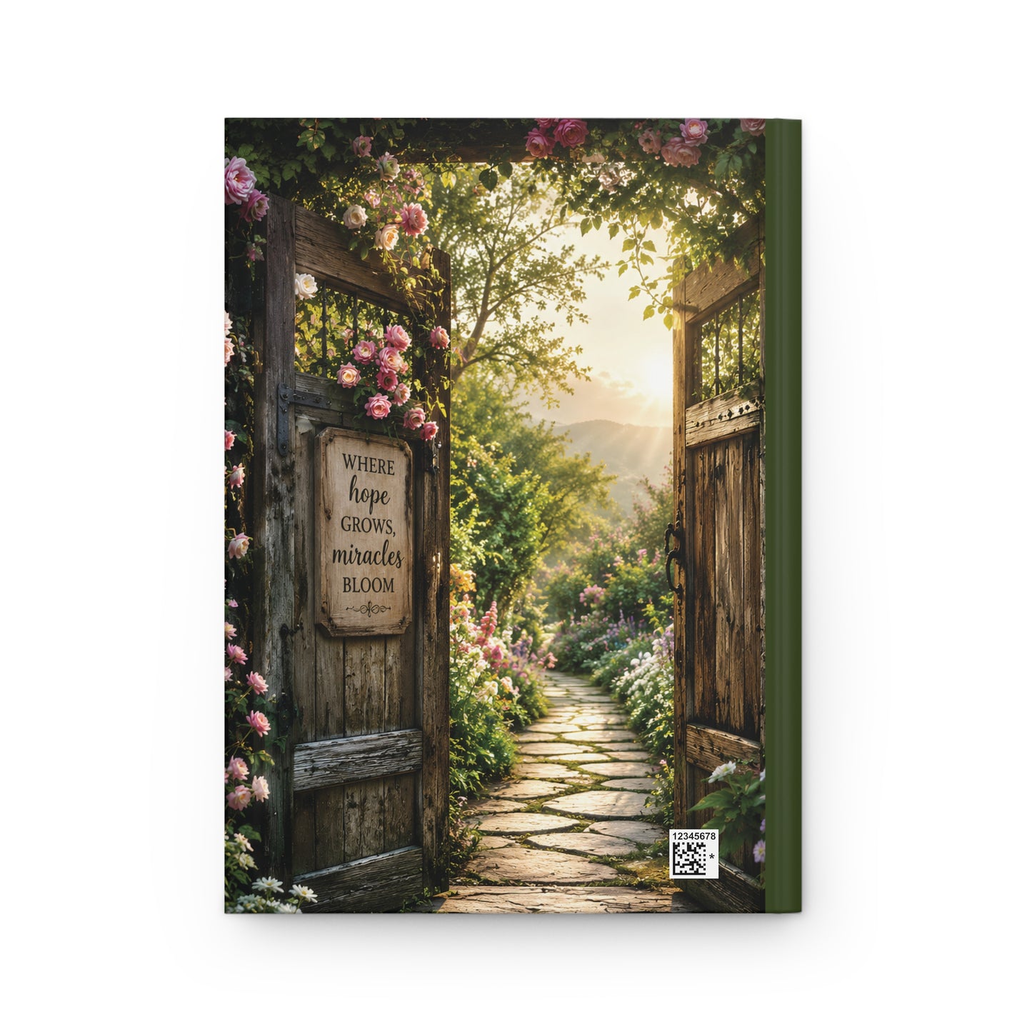 Hardcover Journal — 'Where Hope Grows, Miracles Bloom' Garden Path Notebook
