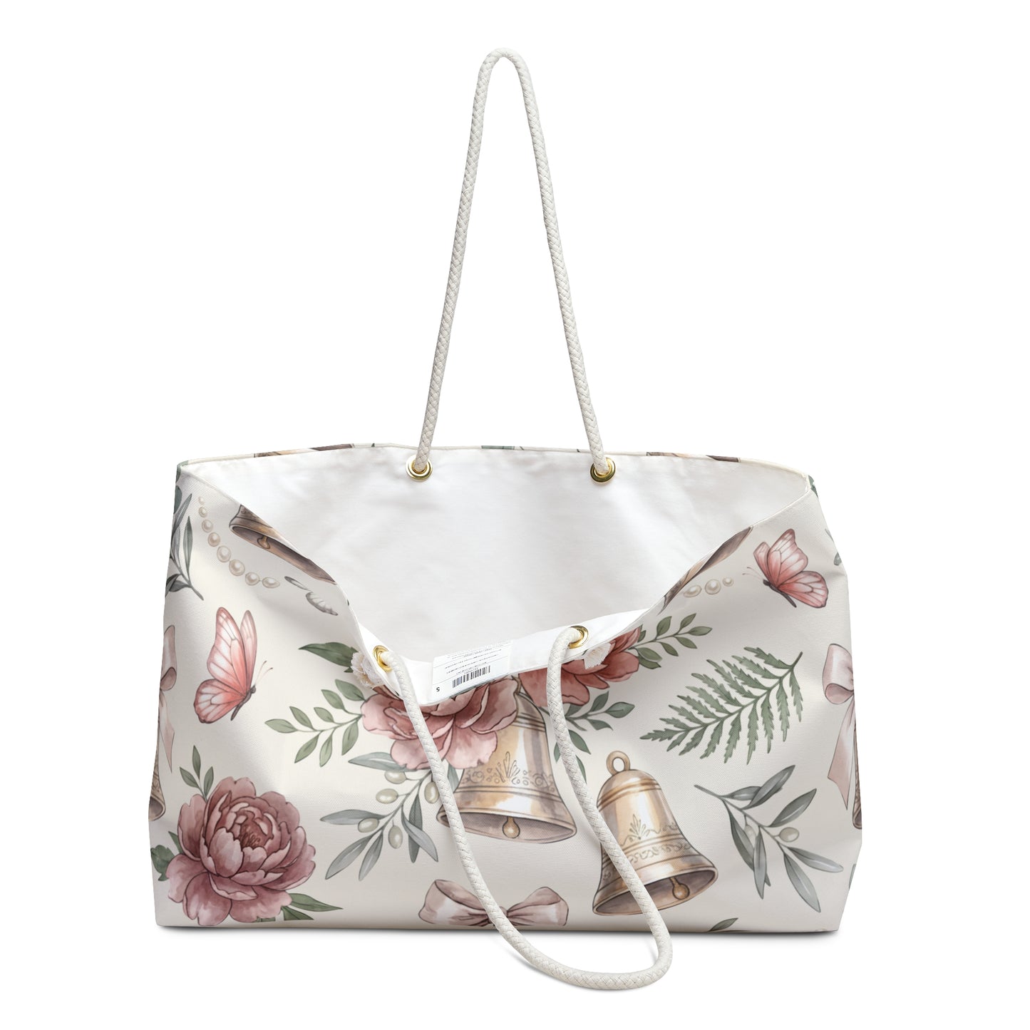 Floral Bell Weekender Bag — Romantic Rose Travel Tote