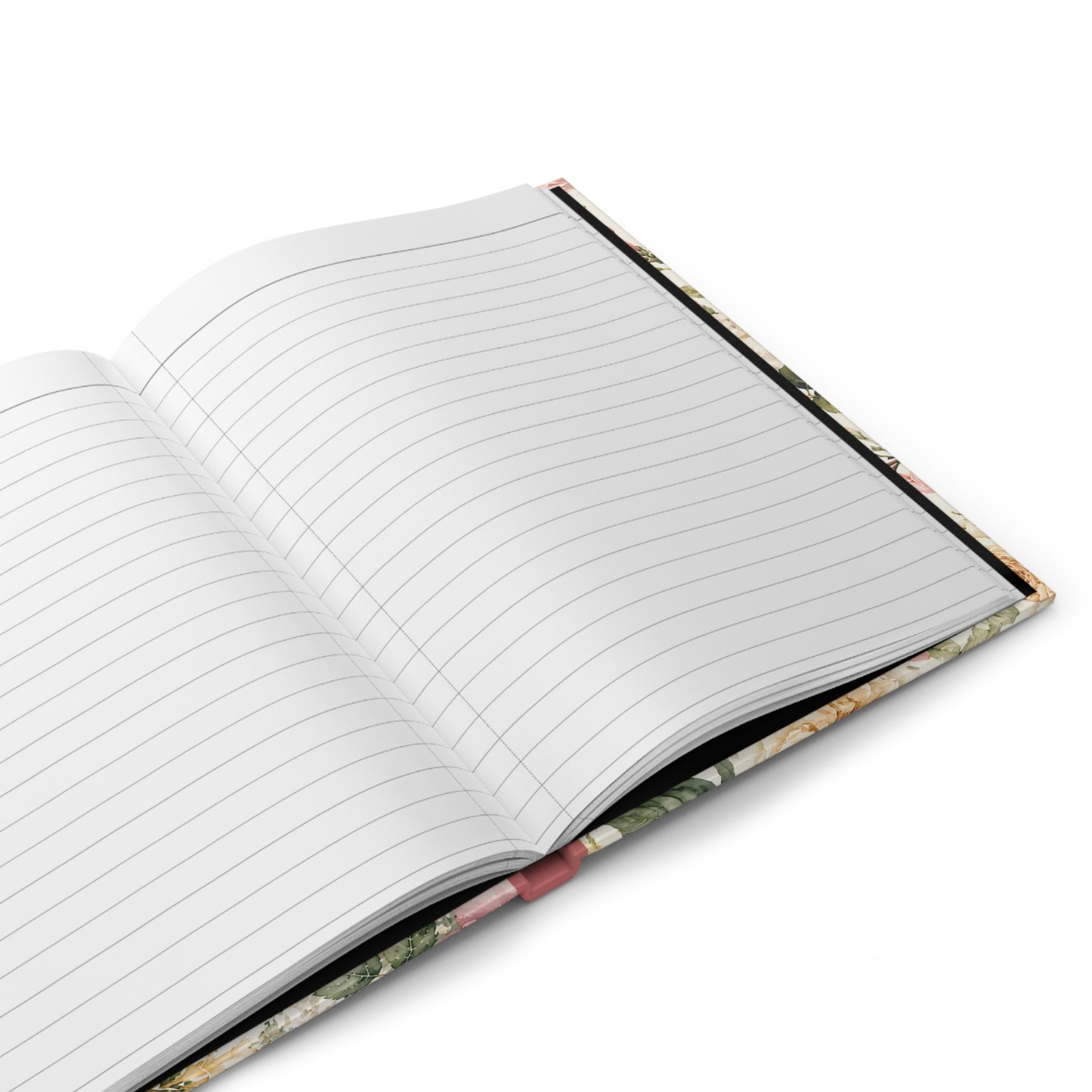 Floral Personalized Hardcover Journal — "Isabella" Rose Garden Notebook
