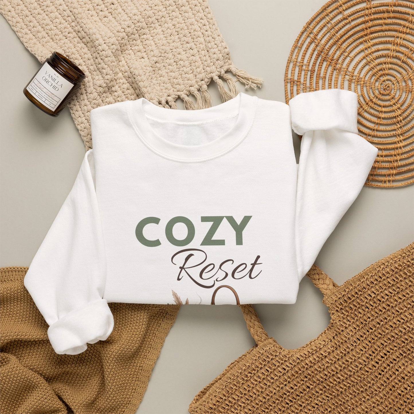 Cozy Reset Sweatshirt — Relaxing Self-Care Crewneck