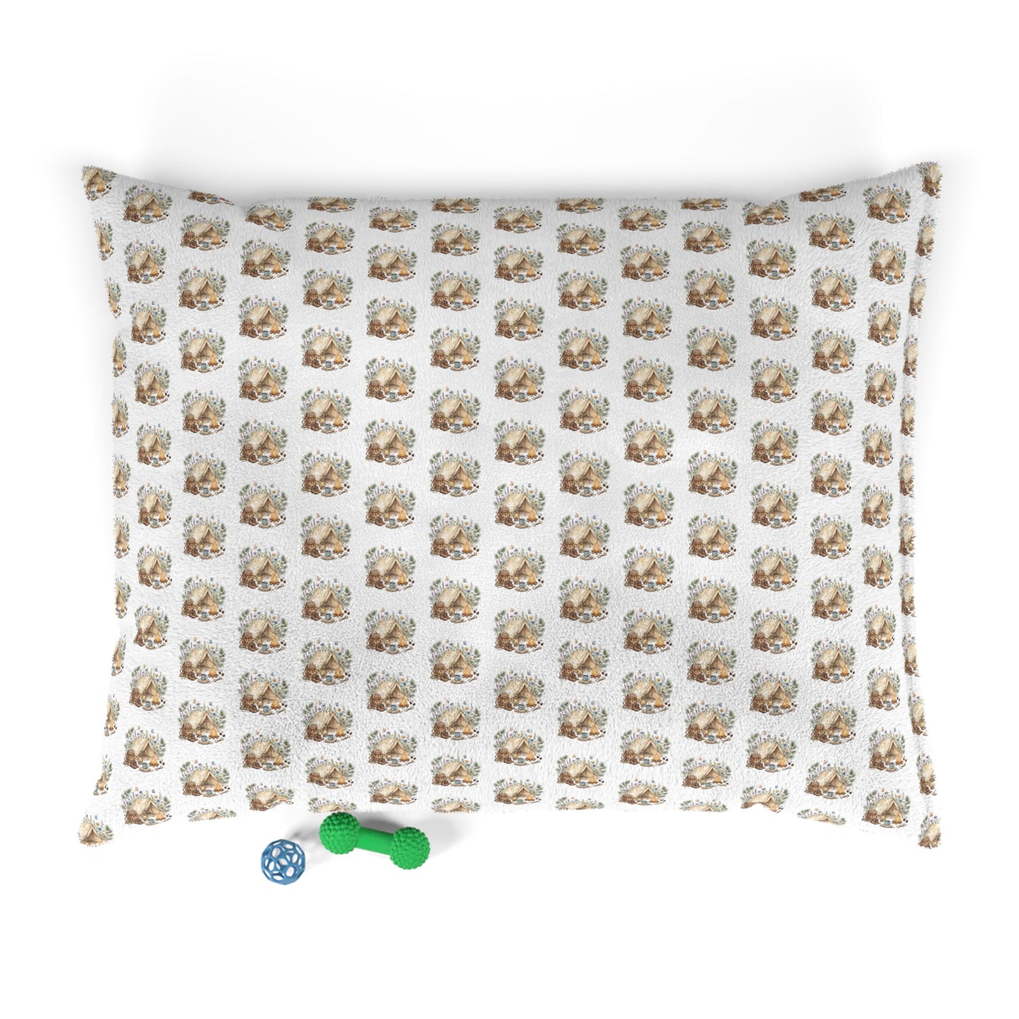 Camping Adventure Pet Bed – Outdoor Camping Pet Cushion – Rustic Woodland Pet Bed
