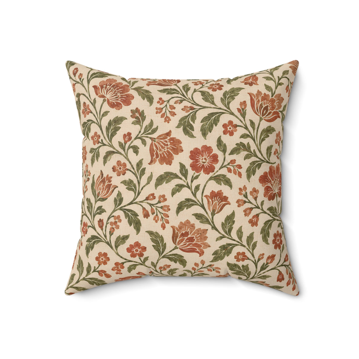 Vintage Floral Throw Pillow