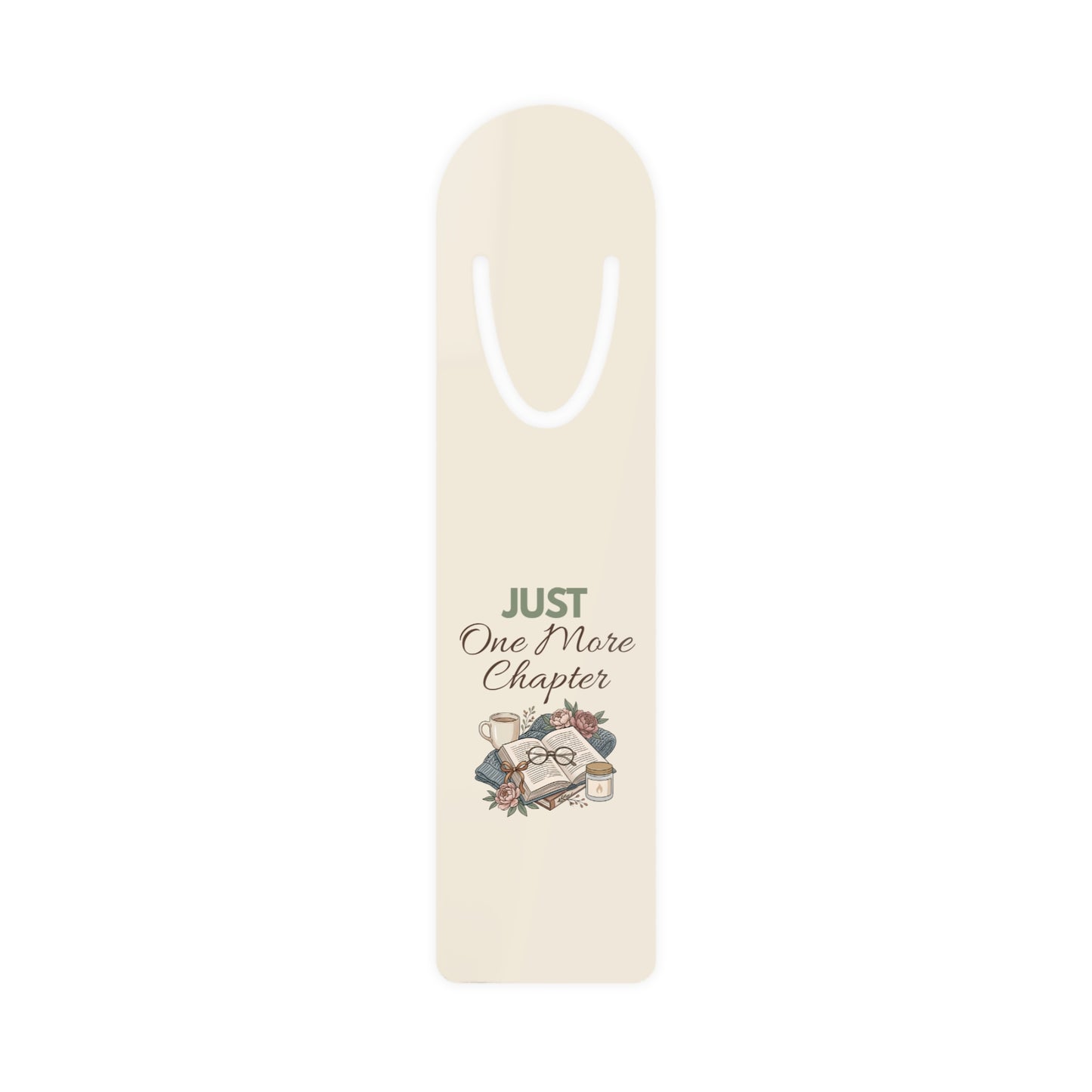 Just One More Chapter Bookmark — Vintage Reading Metal Bookmark