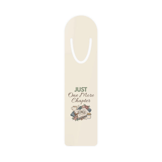 Just One More Chapter Bookmark — Vintage Reading Metal Bookmark