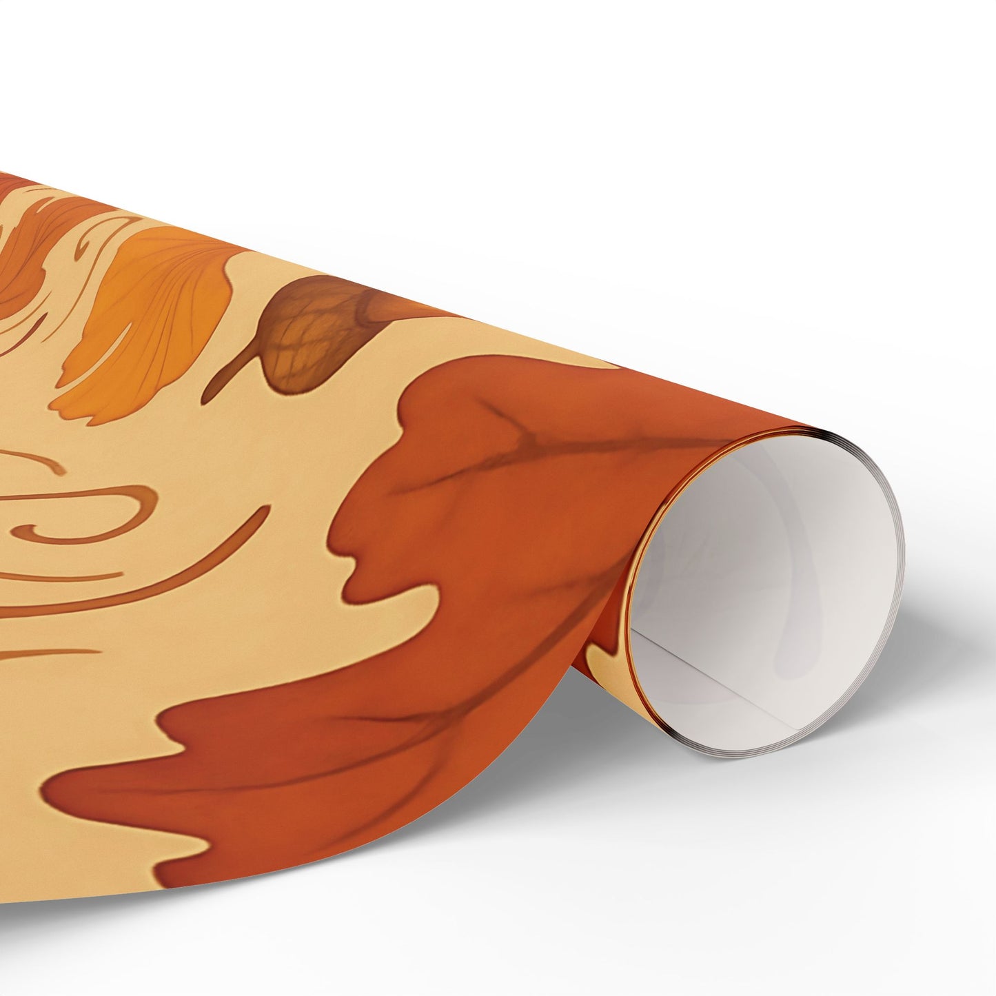 Autumn Leaves & Acorns Wrapping Paper – Fall Foliage Gift Wrap in Warm Earth Tones