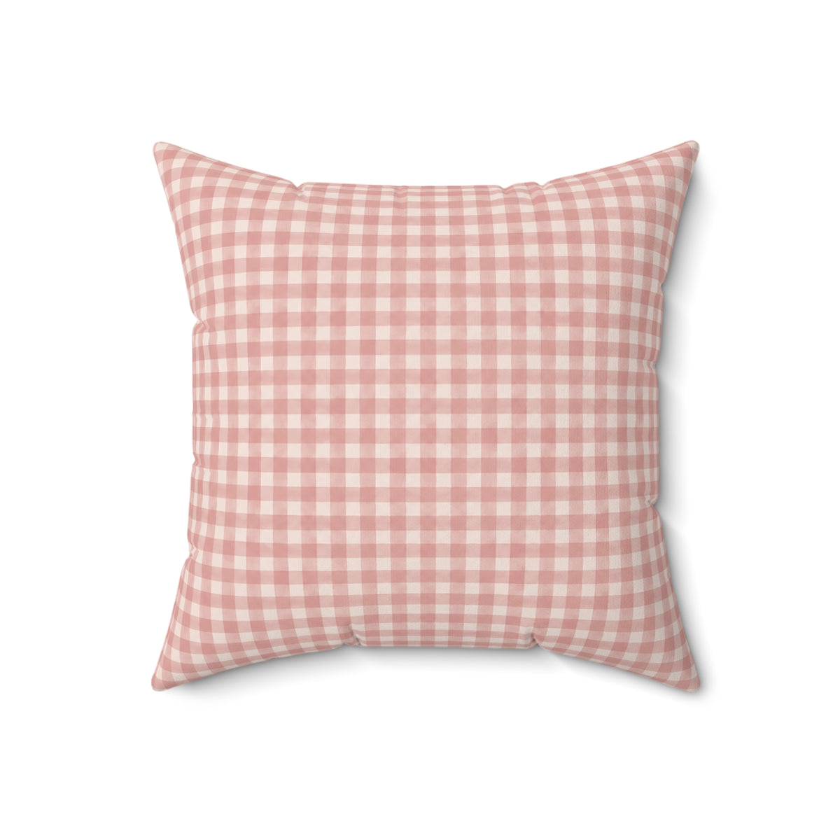Pink Gingham Decorative Pillow - Farmhouse Check Throw Pillow