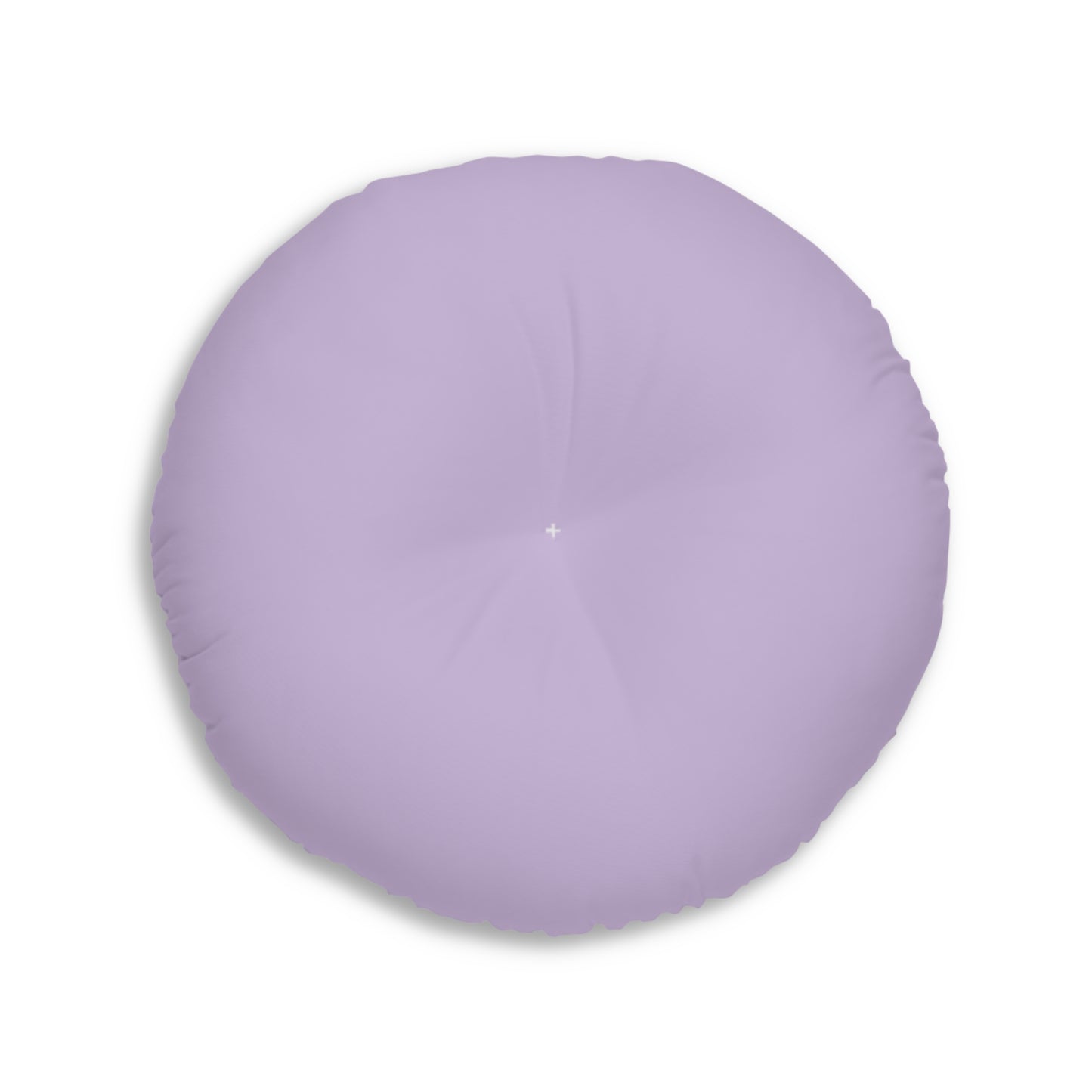 Round Tufted Floor Pillow — Pastel Unicorn & Rainbow Kids Cushion