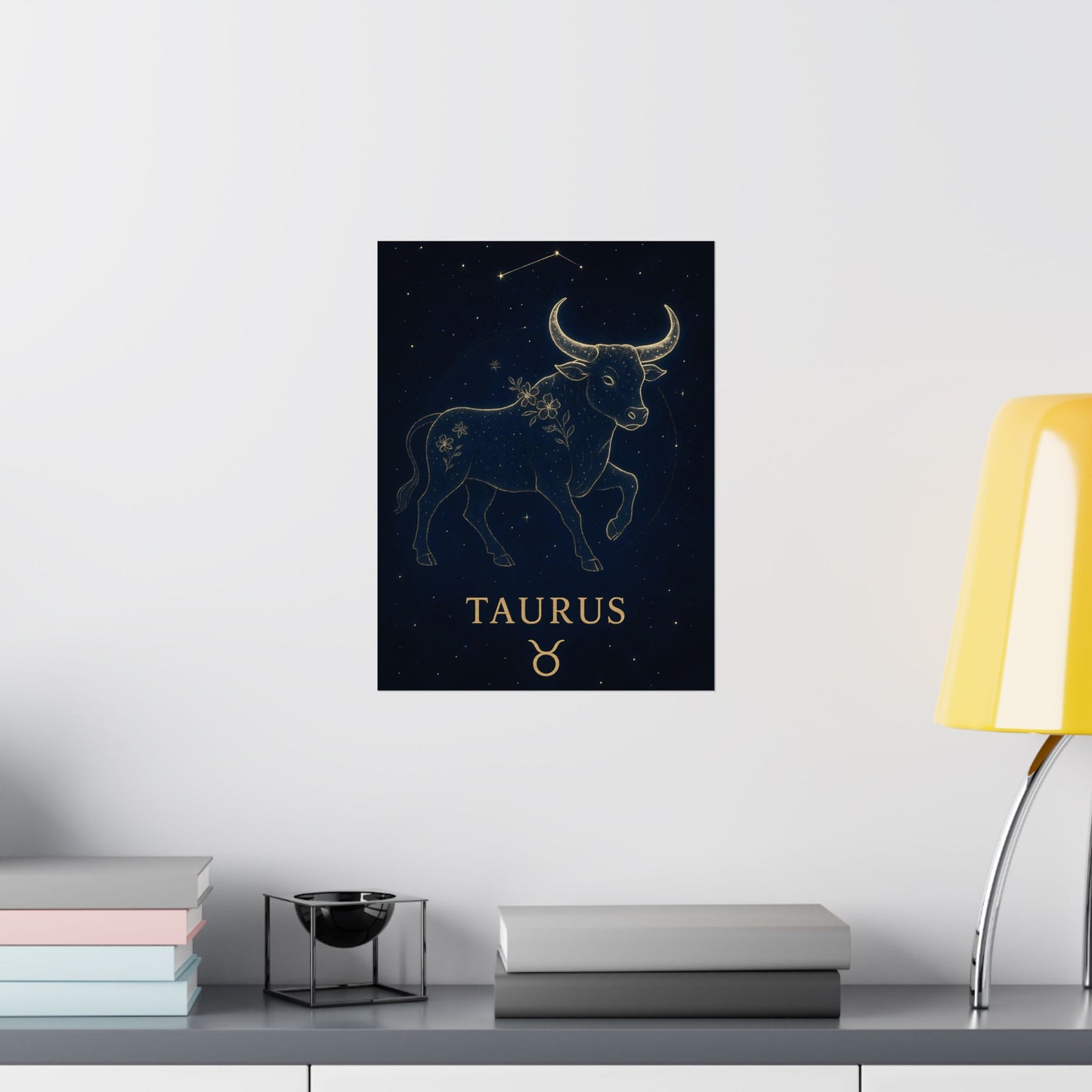 Taurus Zodiac Constellation Matte Poster – Celestial Astrology Wall Art Print (Multiple Sizes)