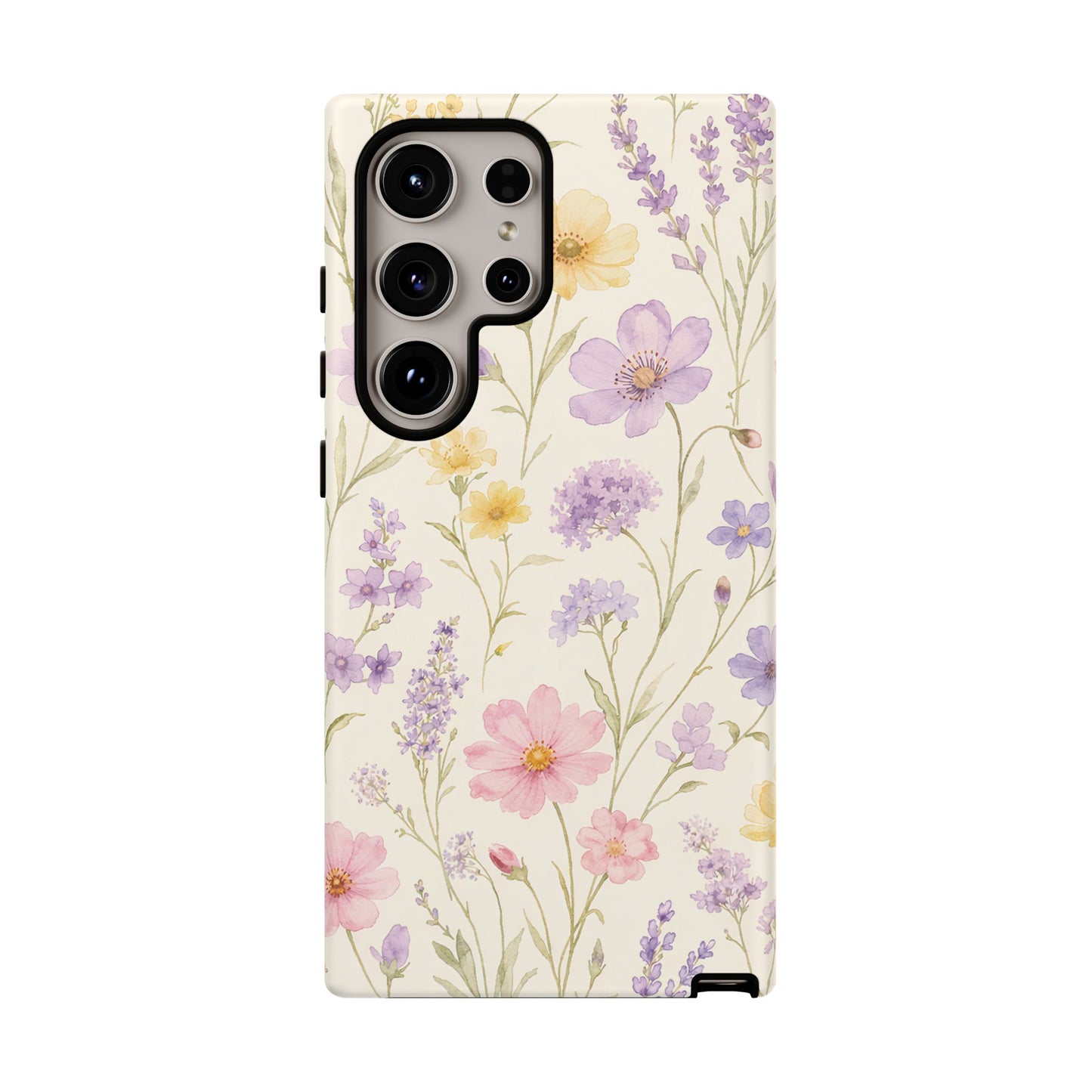 Floral Field Tough Case — Pastel Wildflower Protective Phone Cover