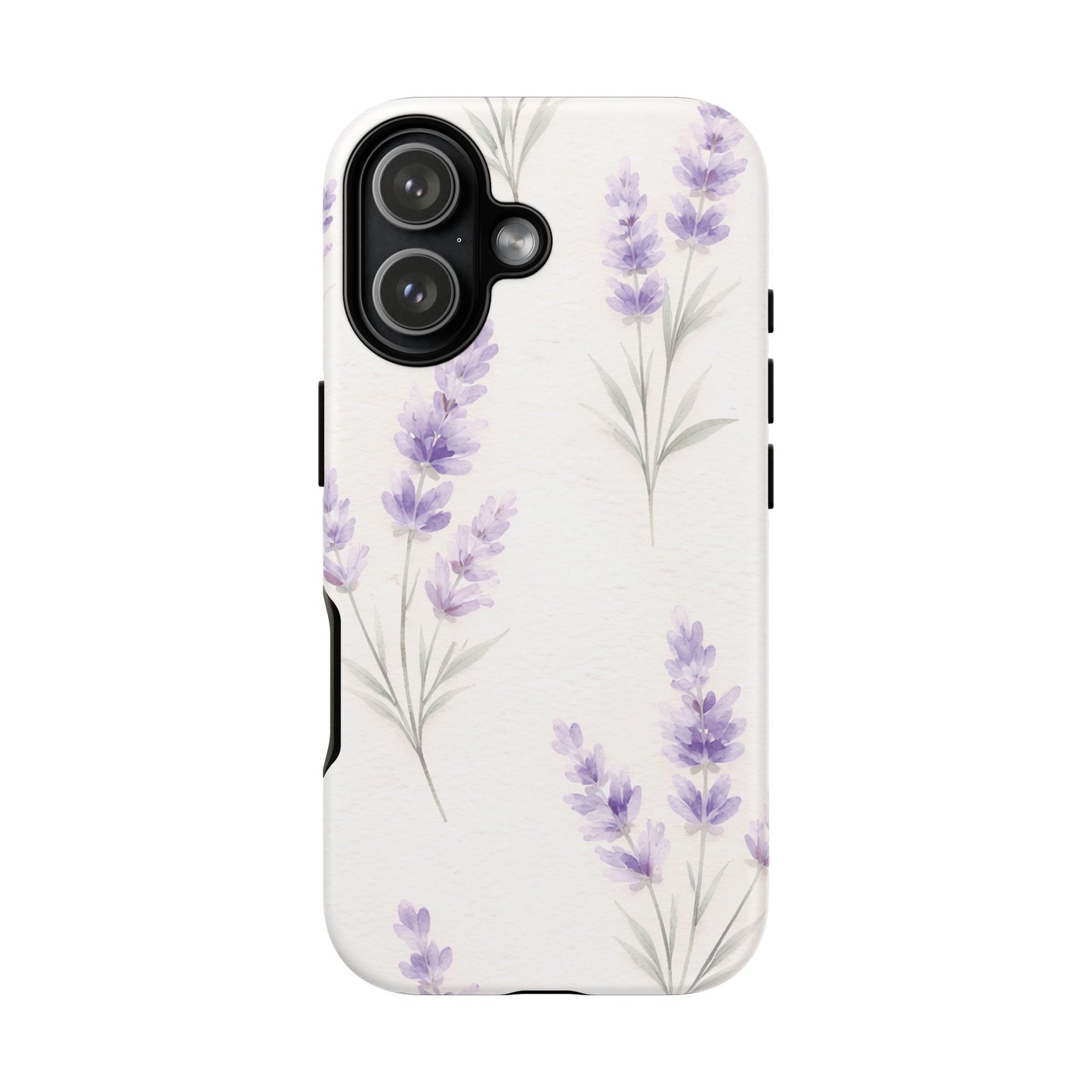 Lavender Floral Phone Case — Protective Tough Case with Purple Botanical Print