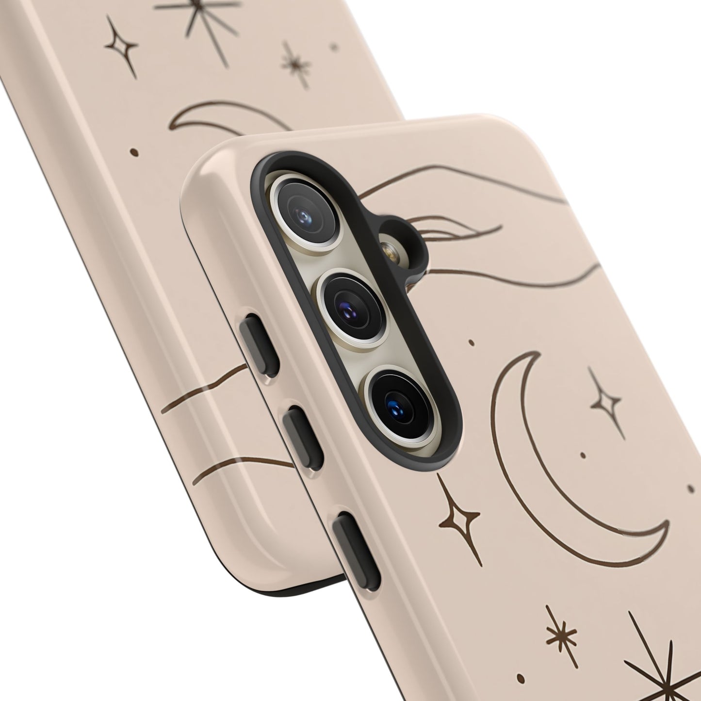 Mystic Minimalist Hands & Moon Phone Case – Celestial Line Art Design