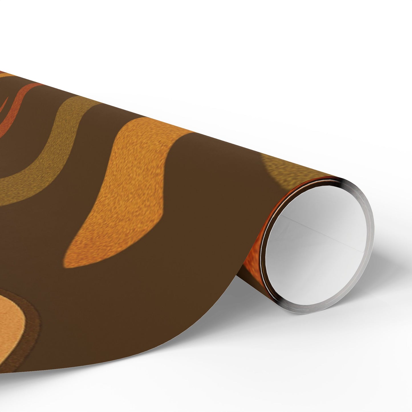 Groovy Retro Mushrooms & Flowers Wrapping Paper – 70s Style Earth Tone Gift Wrap