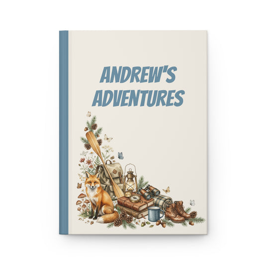 Personalized Adventure Journal — “Andrew’s Adventures” Hardcover Travel Notebook