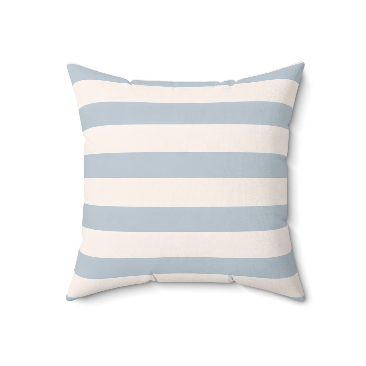 Coastal Blue Striped Square Pillow