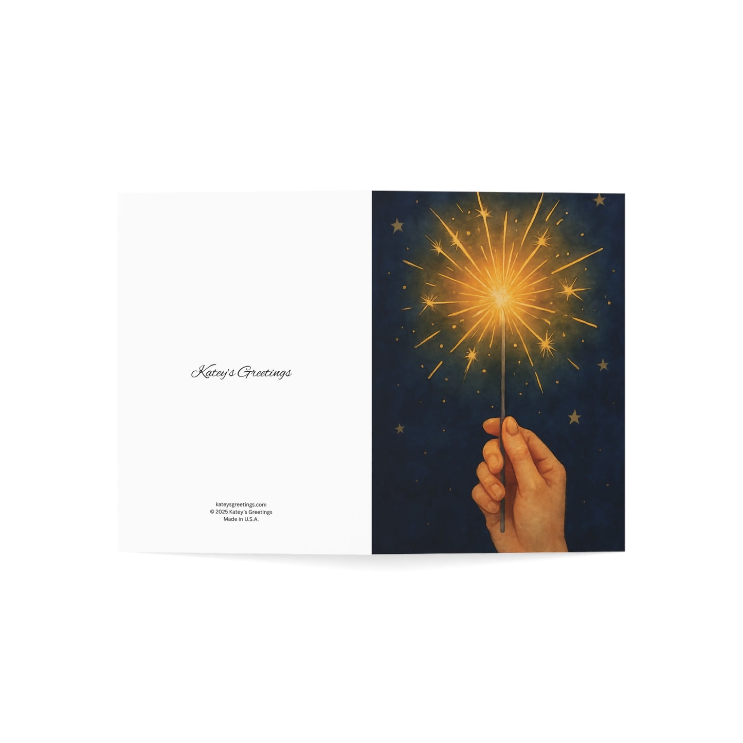 Sparkler Celebration Birthday Greeting Card – Premium 270gsm Paper, Includes Envelope