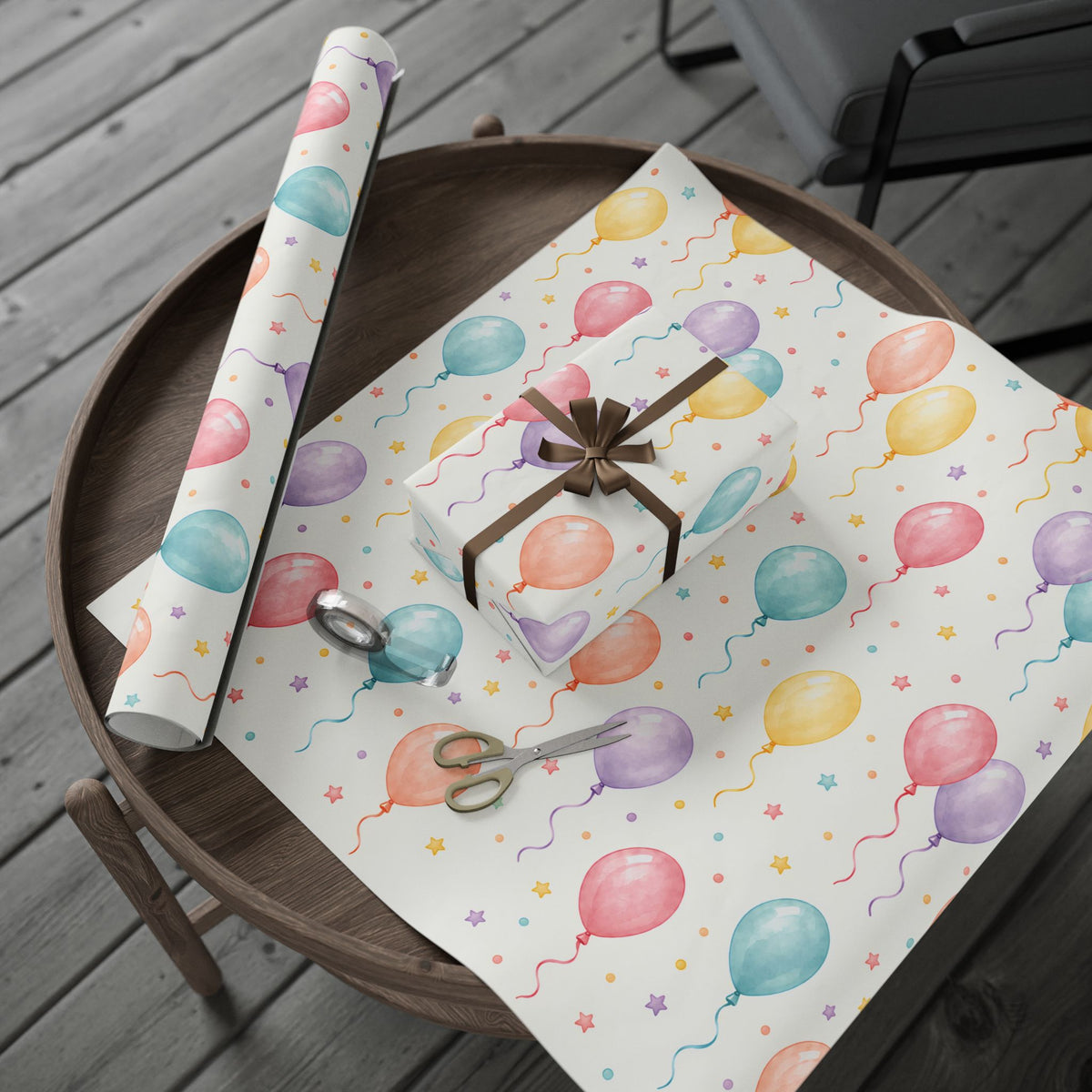 Balloon Confetti Wrapping Paper