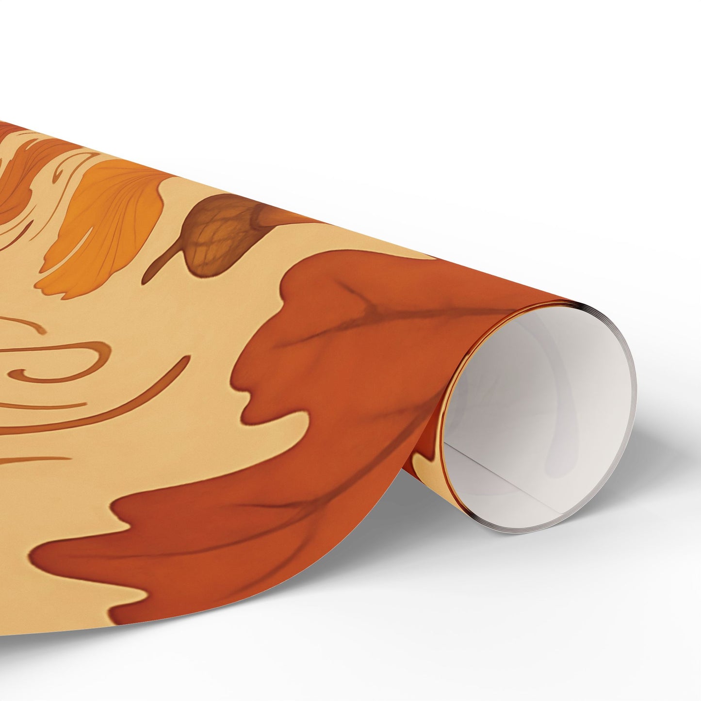 Autumn Leaves & Acorns Wrapping Paper – Fall Foliage Gift Wrap in Warm Earth Tones