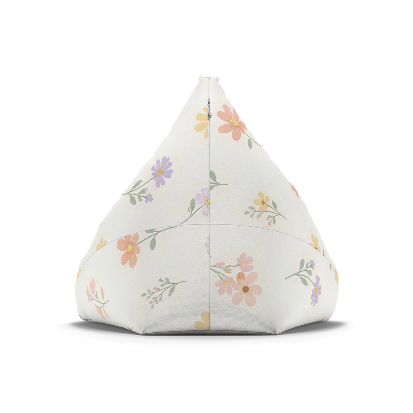 Floral Pastel Bean Bag Cover — Soft Spring Daisy Pattern
